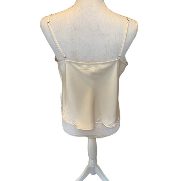 NWT AND NOW THIS Satin Cowlneck Camisole Creme Size Large - Picture 3 of 9